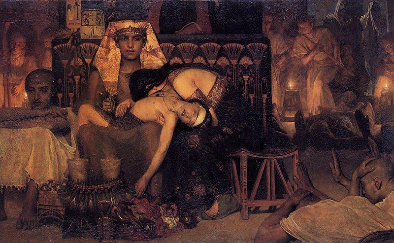 Sir Lawrence Alma-Tadema,OM.RA,RWS Death of the Pharaoh's firstborn son